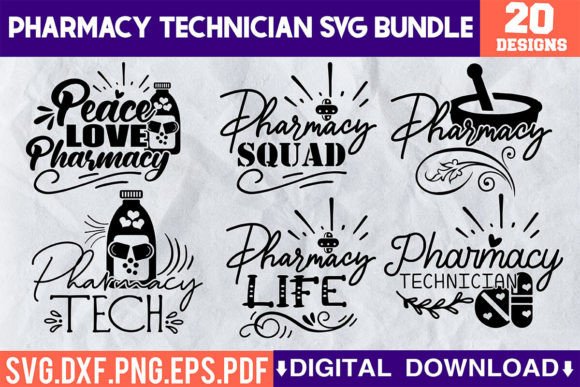 Download Pharmacy Technician SVG Bundle - Pharmacy Collection